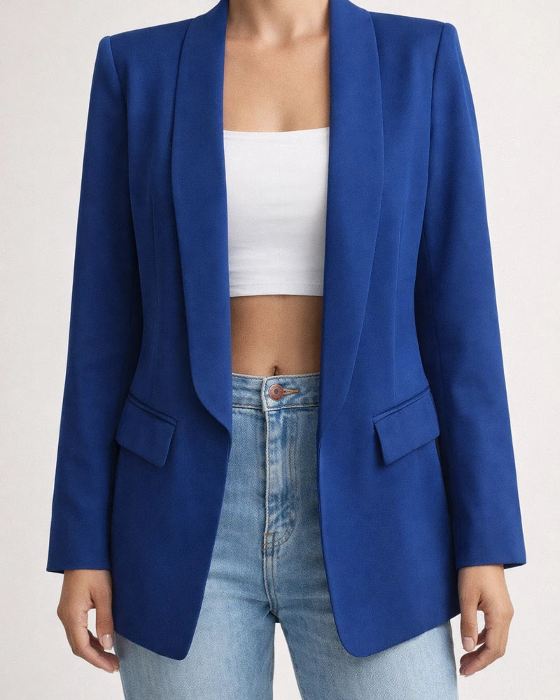 Women's Blazer Outdoor Pocket Plain Windproof Fashion Regular Fit Outerwear Long Sleeve Fall Black S | JRSEE:52e7f66d-cb67-4137-b048-2f9335b97c8a