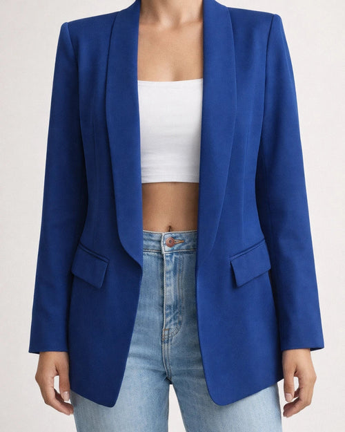 Women's Blazer Outdoor Pocket Plain Windproof Fashion Regular Fit Outerwear Long Sleeve Fall Black S | JRSEE:52e7f66d-cb67-4137-b048-2f9335b97c8a
