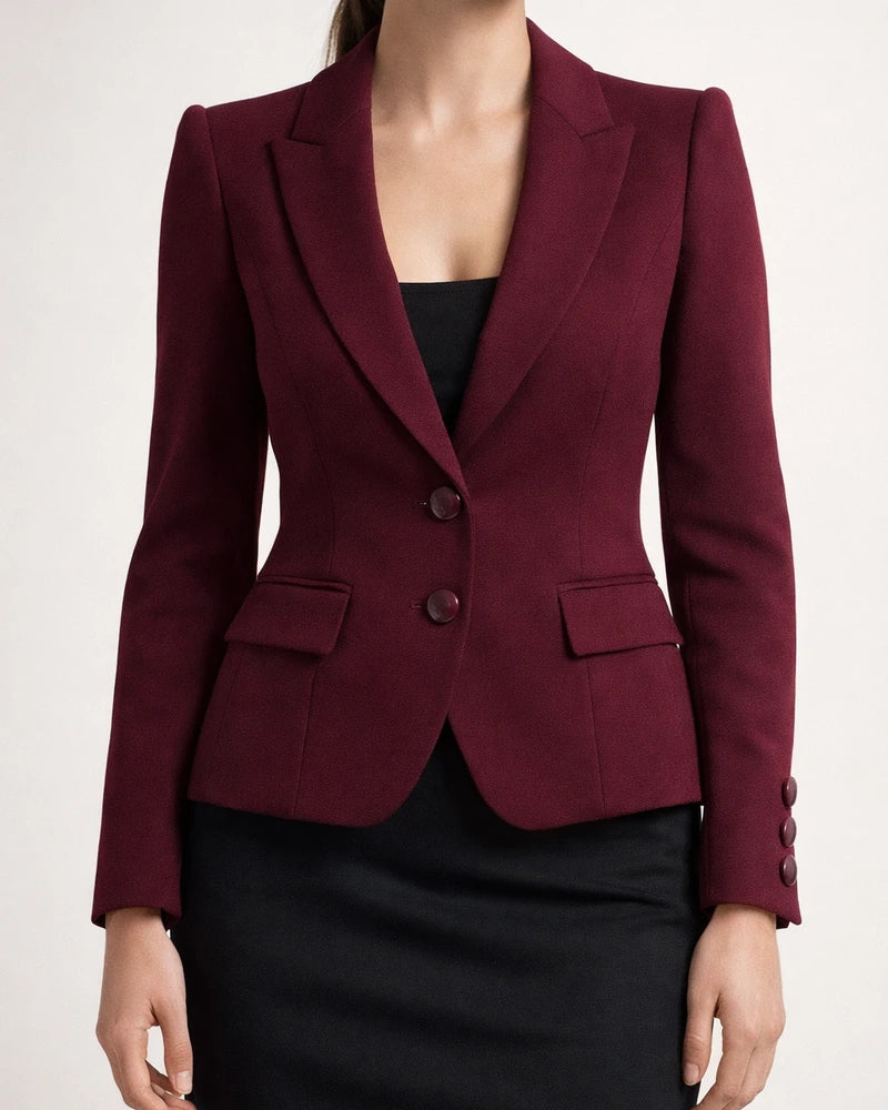 Women's Blazer Solid Color Classic Style Chic & Modern Long Sleeve Coat Fall Winter Office / Career Regular Jacket White / Slim | JRSEE:20d4b46d-fd18-4893-81f6-2ab6d915728c