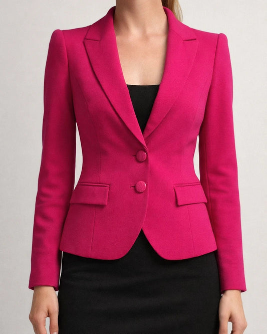 Women's Blazer Solid Color Classic Style Chic & Modern Long Sleeve Coat Fall Winter Office / Career Regular Jacket White / Slim | JRSEE:ec862139-d016-4ca2-99bc-8db8414ca6b6