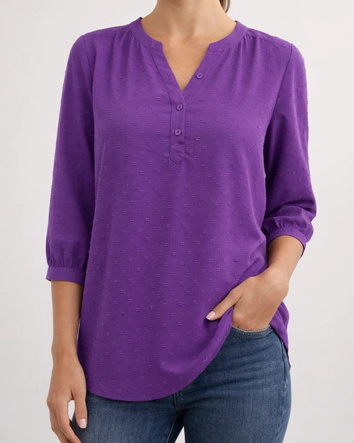 Women's Blouse Jacquard Solid / Plain Color Basic V Neck Summer Light Blue Black White Pink Dark Pink | JRSEE:e5188a5e-21bf-4e4f-b337-899338f3c3d1