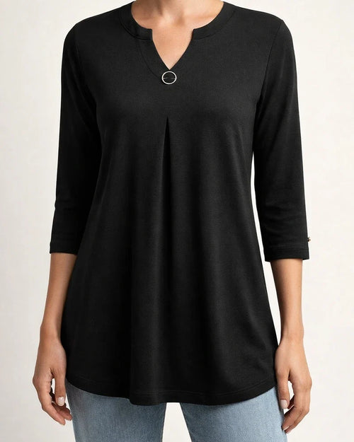 Women's Blouse Shirt Tunic Green Blue Purple Plain Flowing tunic 3/4 Length Sleeve Daily Weekend Streetwear Casual V Neck Regular | JRSEE:12f8b098-0fb0-49e6-a7a1-7a6c9643fe93
