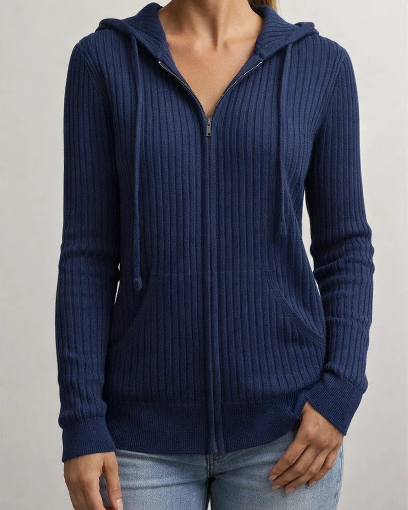 Women's Cardigan Classic Style Solid Color Basic Casual Cotton Long Sleeve Sweater Cardigans Hooded Fall Winter Tan grey blue Blue | JRSEE:c3622a70-9300-461a-adef-feb1cf141f7b