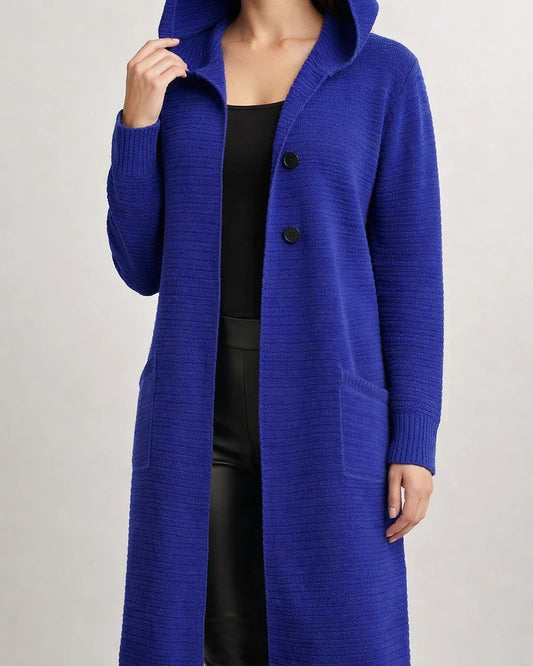 Women's Cardigan Knitted Button Plain Solid Color Stylish Basic Casual Long Sleeve Loose Sweater Cardigans Hooded Fall Winter Green Blue Gray / Chunky | JRSEE:8d7e8835-b70e-453e-a333-4dec9d8e6a5a