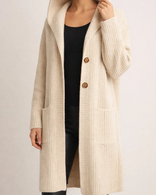 Women's Cardigan Knitted Button Plain Solid Color Stylish Basic Casual Long Sleeve Loose Sweater Cardigans Hooded Fall Winter Green Blue Gray / Chunky | JRSEE:2af5998c-4f25-4114-9427-898f8bca3b16