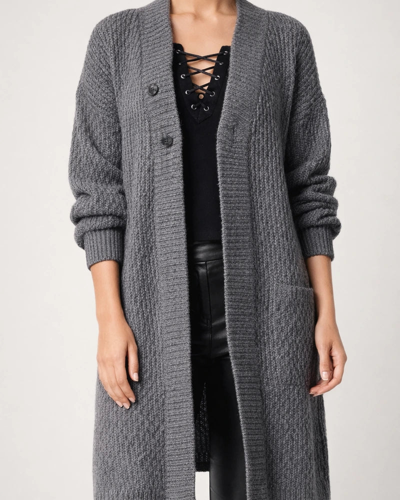 Women's Cardigan Knitted Button Plain Solid Color Stylish Basic Casual Long Sleeve Loose Sweater Cardigans Hooded Fall Winter Green Blue Gray / Chunky | JRSEE:4e2b62cb-0b2c-4e65-b04f-8abede1374f7