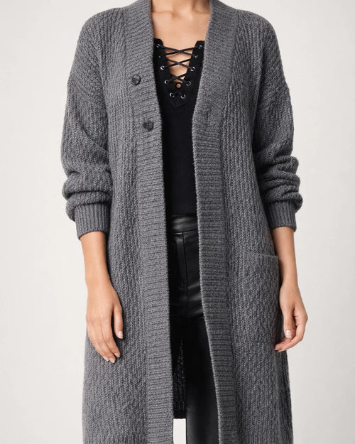 Women's Cardigan Knitted Button Plain Solid Color Stylish Basic Casual Long Sleeve Loose Sweater Cardigans Hooded Fall Winter Green Blue Gray / Chunky | JRSEE:4e2b62cb-0b2c-4e65-b04f-8abede1374f7