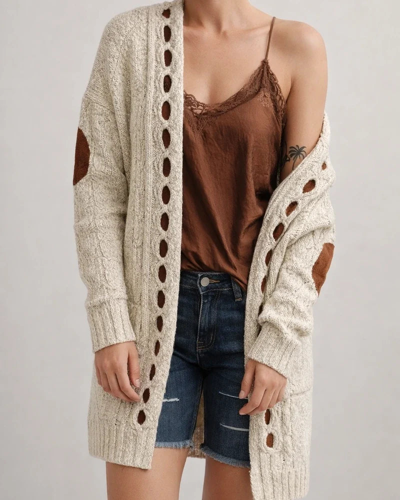 Women's Cardigan Knitted Color Block Stylish Basic Casual Long Sleeve Loose Sweater Cardigans Hooded Fall Winter Blue Gray Khaki / Holiday | JRSEE:a29f5ee1-2185-457d-bcc1-70571b91ddf2