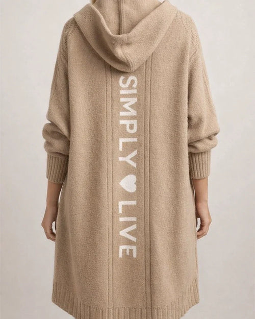 Women's Cardigan Knitted Letter Personalized Stylish Casual Long Sleeve Regular Fit Sweater Cardigans Hooded Fall Winter Gray Camel White | JRSEE:1dcf0e69-6810-4527-9134-6a0adbdfcf07