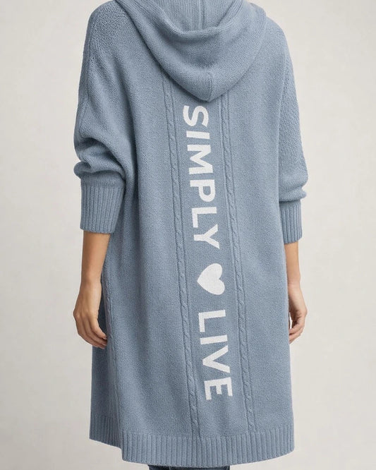 Women's Cardigan Knitted Letter Personalized Stylish Casual Long Sleeve Regular Fit Sweater Cardigans Hooded Fall Winter Gray Camel White | JRSEE:f729cadf-fa0b-498a-b8e5-92be2e0a3a9e