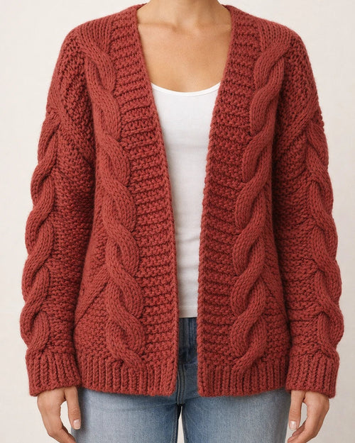 Women's Cardigan Knitted Solid Color Basic Casual Chunky Long Sleeve Loose Sweater Cardigans Hooded Open Front Fall Winter Wine Dusty Rose Gray | JRSEE:76dd75b2-09b5-4425-95e1-2b48b2bf9945