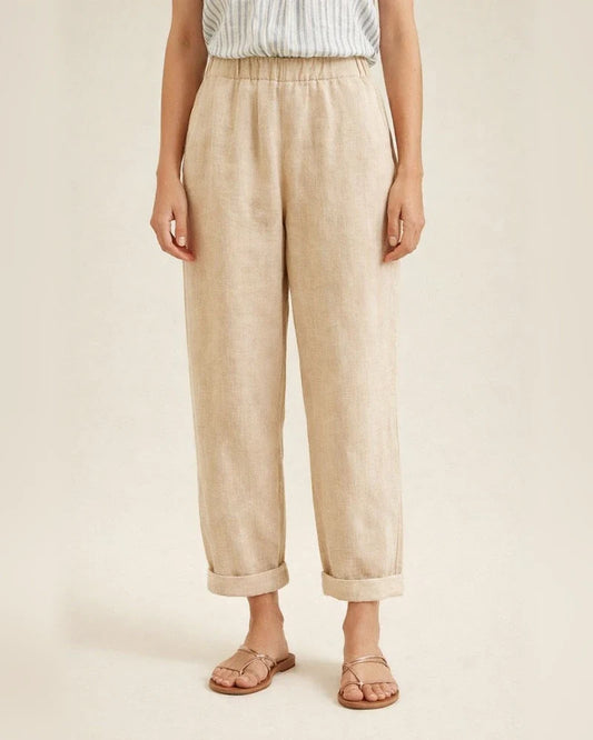 Women's Casual Chinos Trousers Pleated Front Pocket Full Length Pants Casual Daily Micro-elastic Chinese Style Linen / Cotton Blend Breathable Quick Dry Mid Waist Loose Green White Gray Khaki Sky Blue | JRSEE:e0d38339-404a-4bae-8797-d9a6765633cf