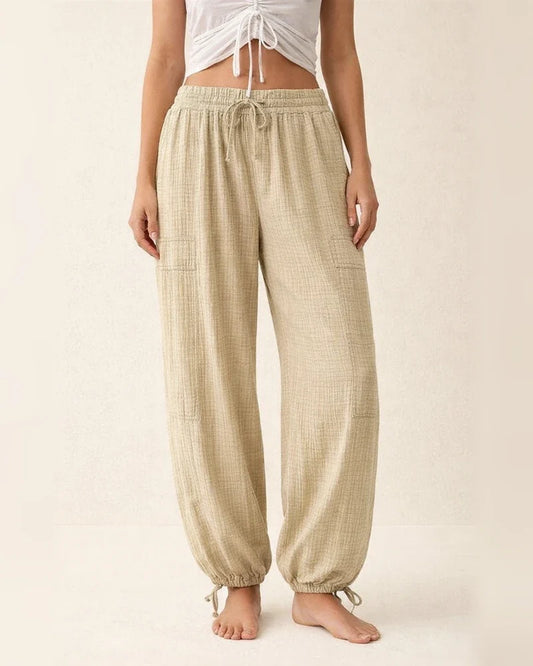 Women's Casual Fashion Temperament Commuter Solid Color Tie Pockets Loose Wide Leg Pants Pants High Waist Casual Pants | JRSEE:53a1c77e-f187-42d9-a7cd-abf3af206664