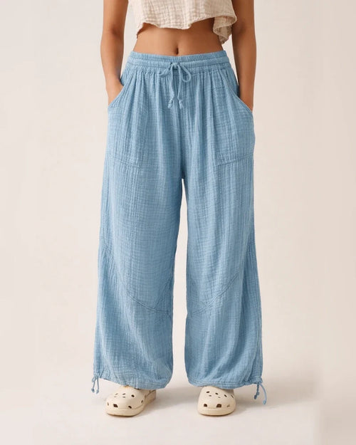 Women's Casual Fashion Temperament Commuter Solid Color Tie Pockets Loose Wide Leg Pants Pants High Waist Casual Pants | JRSEE:7a4108de-635b-4acc-8c6e-e978e1ae3afa