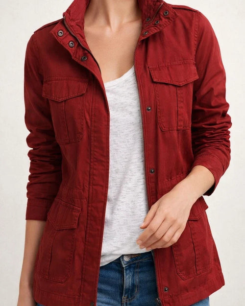 Women's Casual Jacket Daily Wear Vacation Going out Fall Regular Coat Regular Fit Breathable Casual Jacket Long Sleeve Solid Color Black Wine Army Green | JRSEE:f46c9c79-3349-42c4-86cf-291f892e7d4c