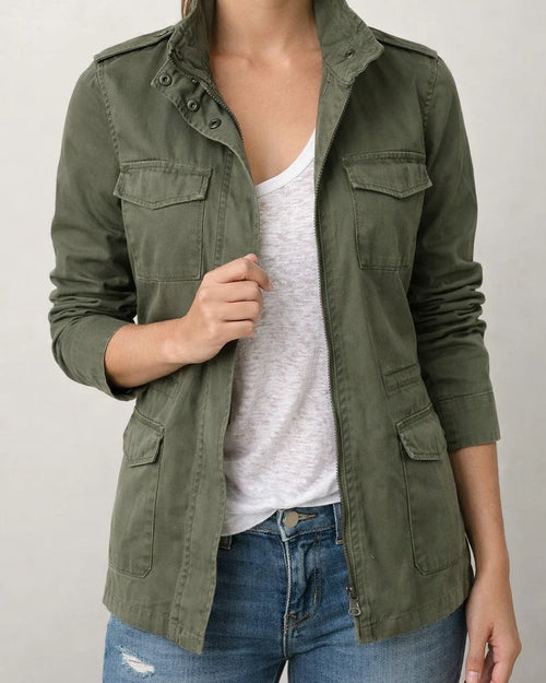 Women's Casual Jacket Daily Wear Vacation Going out Fall Regular Coat Regular Fit Breathable Casual Jacket Long Sleeve Solid Color Black Wine Army Green | JRSEE:c9305fbf-988f-4d7a-8704-382f818f0a62