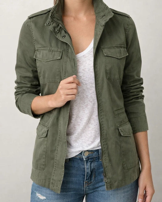 Women's Casual Jacket Daily Wear Vacation Going out Fall Regular Coat Regular Fit Breathable Casual Jacket Long Sleeve Solid Color Black Wine Army Green | JRSEE:c9305fbf-988f-4d7a-8704-382f818f0a62