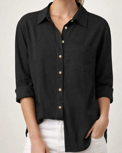 Women's Casual Loose Autumn Split Long-sleeved Women's Cotton and Linen Solid Color Long-sleeved Shirt | JRSEE:15a9735b-260c-402b-a7c7-630d88787117
