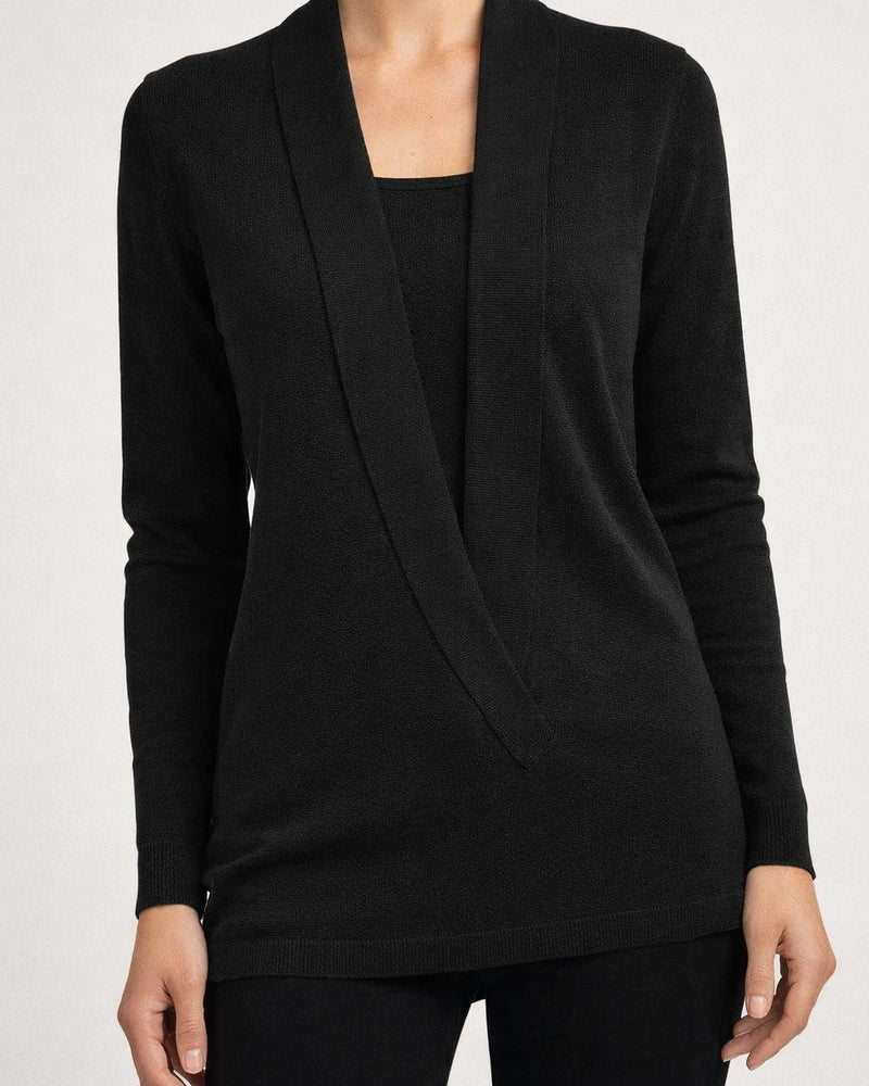 Women's Casual Solid Color V-neck Long-sleeved Knitted Sweater | JRSEE:54647133-3cb5-49af-bb4f-bb94d7721197