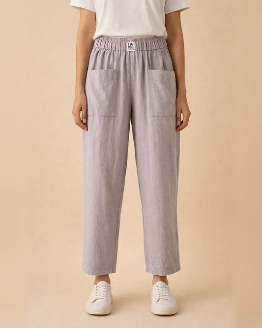 Women's Chinos Pants Trousers Cotton Linen / Cotton Blend Green Black Red Mid Waist Fashion Work Casual Weekend Side Pockets Micro-elastic Ankle-Length Comfort Solid Color M L XL XXL 3XL | JRSEE:8ae71747-31c8-4a72-ad74-df0e19d6bee9