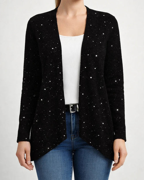 Women's Christmas Heavy-Duty Sequined Solid Color Fashion Casual Asymmetric Jacket | JRSEE:37bc9b62-fe70-43fb-8060-2bed9460dc31