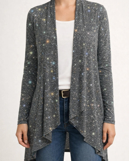 Women's Christmas Heavy-Duty Sequined Solid Color Fashion Casual Asymmetric Jacket | JRSEE:e6862719-8722-48c4-b2e7-0ef9b1c665aa