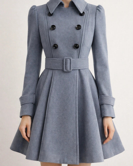 Women's Coat Daily WorkWear Winter Fall Long Coat Regular Fit Elegant & Luxurious Jacket Long Sleeve With Belt Black Gray | JRSEE:7e479e97-f5db-4d54-bc0d-fda78bb59151