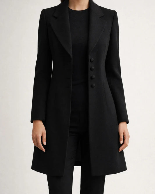 Women's Coat Formal Office Daily Fall Winter Long Coat Windproof Warm Basic Simple Elegant & Luxurious Jacket Long Sleeve Solid Color Oversize Yellow Black | JRSEE:1f862c8f-dfce-486e-af1b-7c21aa95b1f6