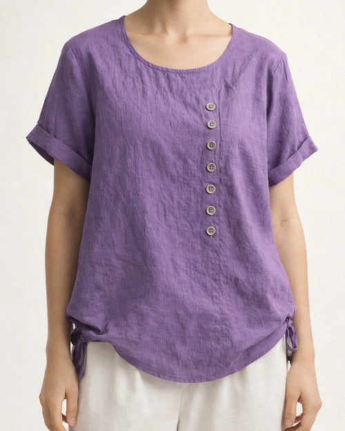 Women's Cotton and Linen Tops Large Size Casual Loose Cotton and Linen T-shirt Cotton and Linen Large Size | JRSEE:31c6fd86-8808-4ca7-904f-6ad79fa13c8e
