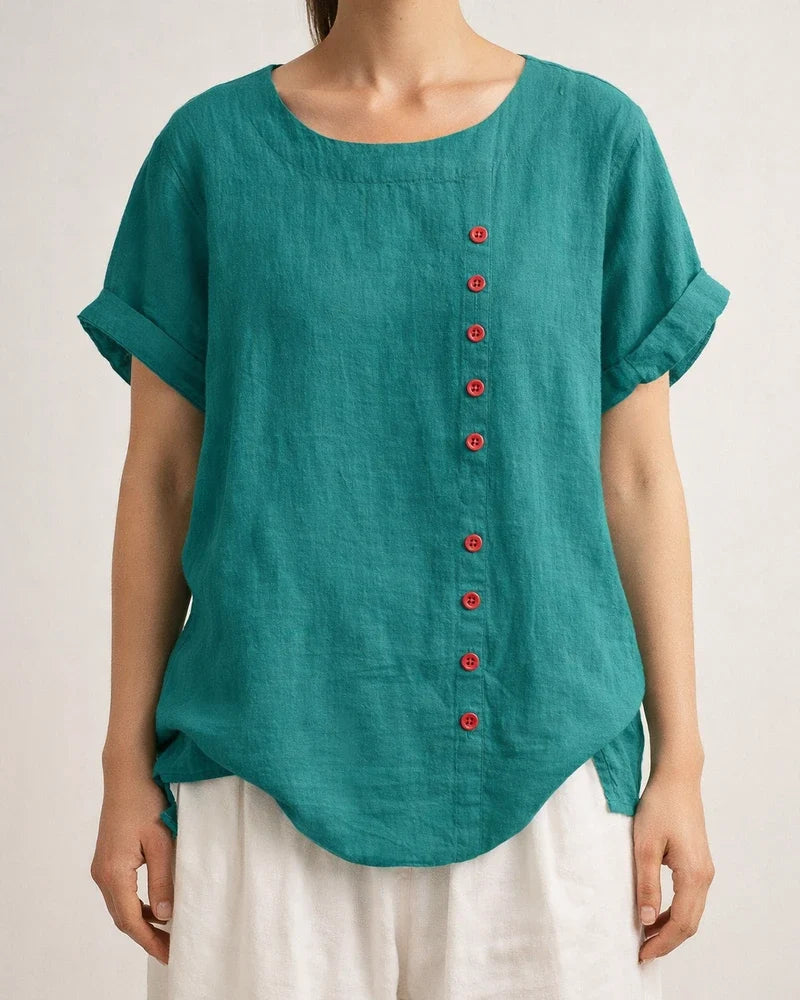 Women's Cotton and Linen Tops Large Size Casual Loose Cotton and Linen T-shirt Cotton and Linen Large Size | JRSEE:734575ff-6cd3-466d-9295-8b24a870ee58