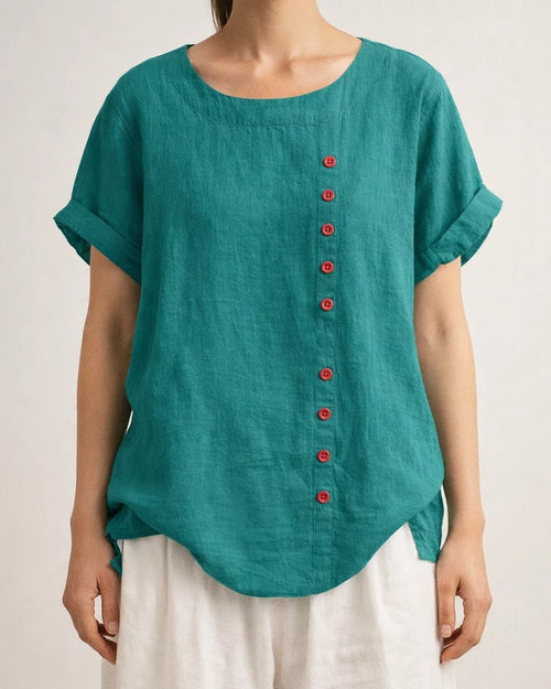 Women's Cotton and Linen Tops Large Size Casual Loose Cotton and Linen T-shirt Cotton and Linen Large Size | JRSEE:734575ff-6cd3-466d-9295-8b24a870ee58