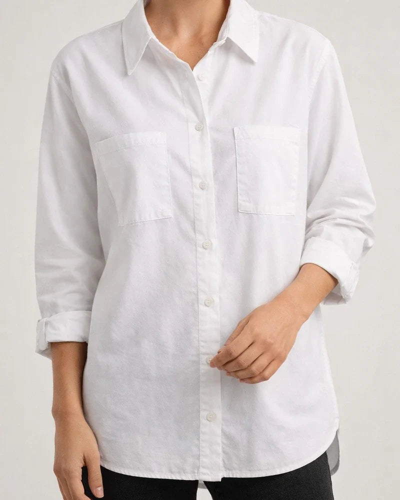 Women's Denim Shirt Spring and Fall New Loose Double Pockets Long-sleeved Versatile Casual Jacket Shirt | JRSEE:da97f8a0-9e86-4691-ad7e-bc9025ef6c9f