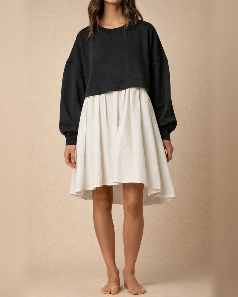 Women's Dresses Fall New Fashion Temperament Elegant Solid Color Loose Long-sleeved Mid-length Dresses | JRSEE:661b8f98-95b2-4e97-8164-0177899b9cf9