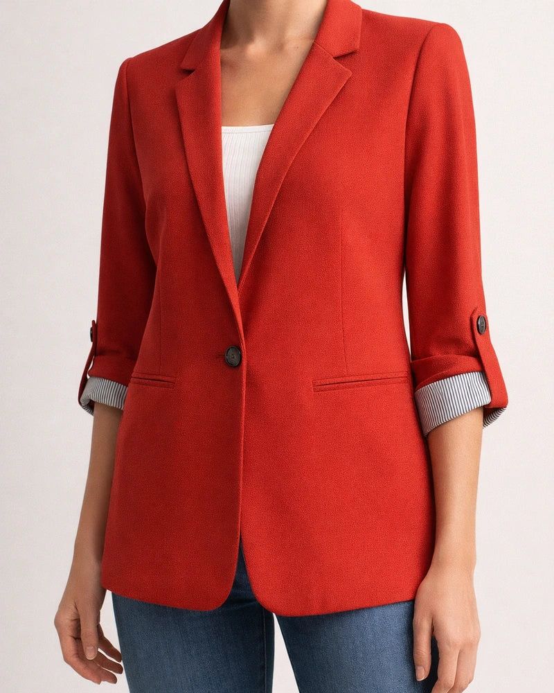 Women's Fall and Winter Fashion Splicing Lapel Slim Cardigan Temperament Suit Solid Color Jacket | JRSEE:e9b389d6-3b04-41af-9f6f-1d6115bab561
