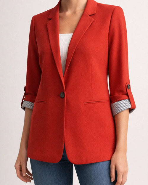 Women's Fall and Winter Fashion Splicing Lapel Slim Cardigan Temperament Suit Solid Color Jacket | JRSEE:e9b389d6-3b04-41af-9f6f-1d6115bab561