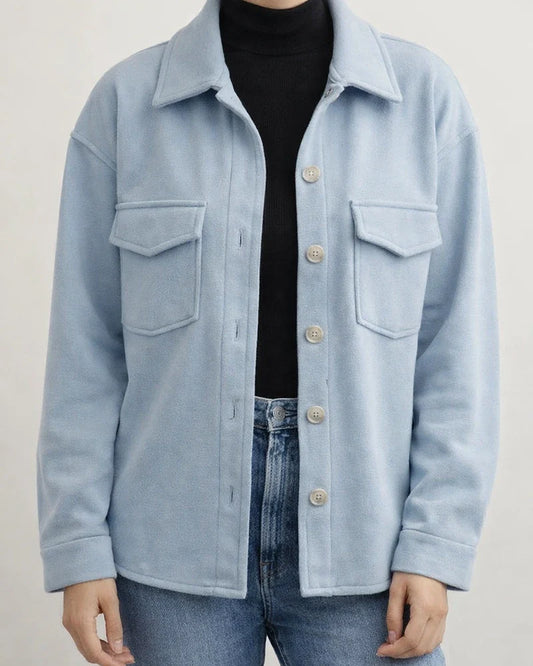 Women's Fall and Winter Lapel Single-breasted Thickened Solid Color Tweed Loose Jacket | JRSEE:6e8e3ed7-54fe-4ec7-9e16-df43200714bb