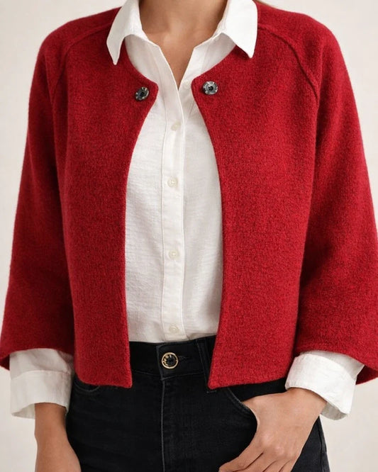 Women's Fall and Winter Loose Short Cashmere Long-sleeved Jacket | JRSEE:16ec5861-8043-415f-89f9-0ffc2ac65fbe