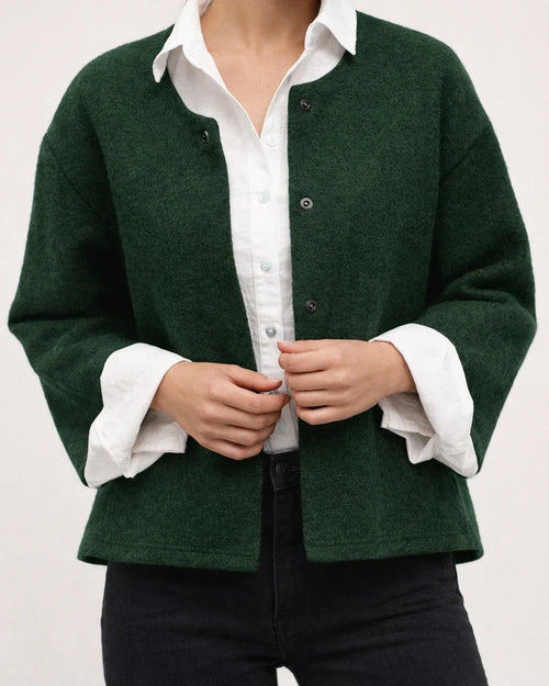 Women's Fall and Winter Loose Short Cashmere Long-sleeved Jacket | JRSEE:89983587-3e66-419e-835b-000dfcabe1b4