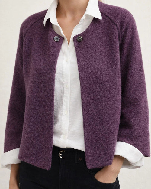 Women's Fall and Winter Loose Short Cashmere Long-sleeved Jacket | JRSEE:489ae1c9-e1b5-4461-80b2-4c9daa0eae81