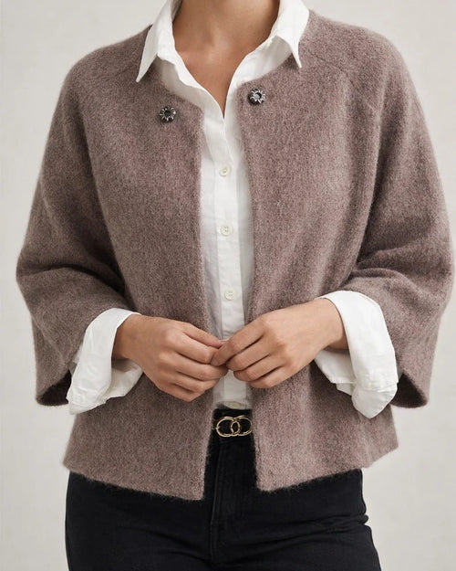 Women's Fall and Winter Loose Short Cashmere Long-sleeved Jacket | JRSEE:509c719e-0b26-4df5-8ee6-eee8431bcf9b