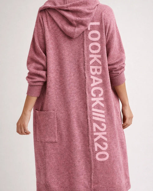 Women's Fall and Winter New Mid-length Cardigan Ordinary Long-sleeved Hooded Letters Knitted European and American Sweater Coat | JRSEE:b5ae4633-e4e2-4441-a3a2-3bb175c30070