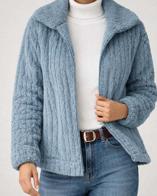 Women's Fall and Winter New Pitched Stripe Wool Sweater Cardigan Lapel Short Jacket | JRSEE:dbaf2fc6-790c-4a2e-a2a9-d40a236d2fcf