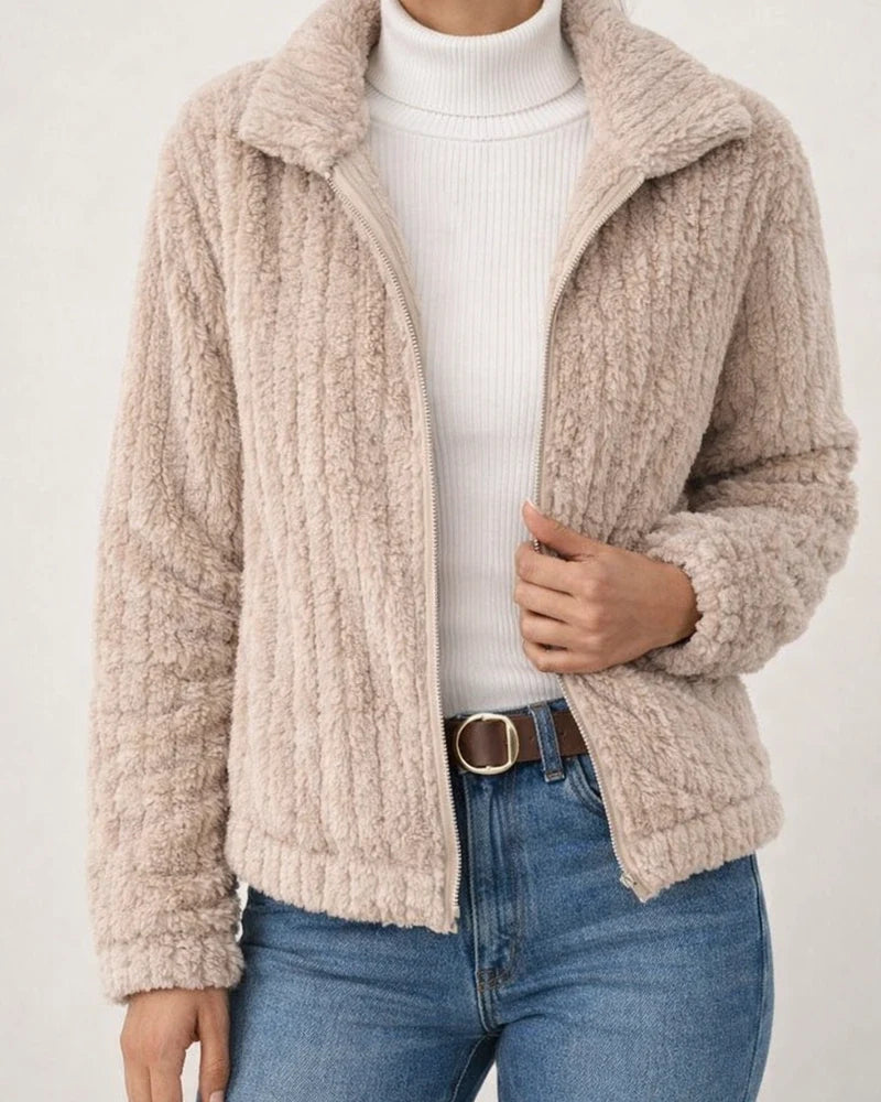 Women's Fall and Winter New Pitched Stripe Wool Sweater Cardigan Lapel Short Jacket | JRSEE:f6476fff-a5d5-4562-8106-0d44e8bf7044