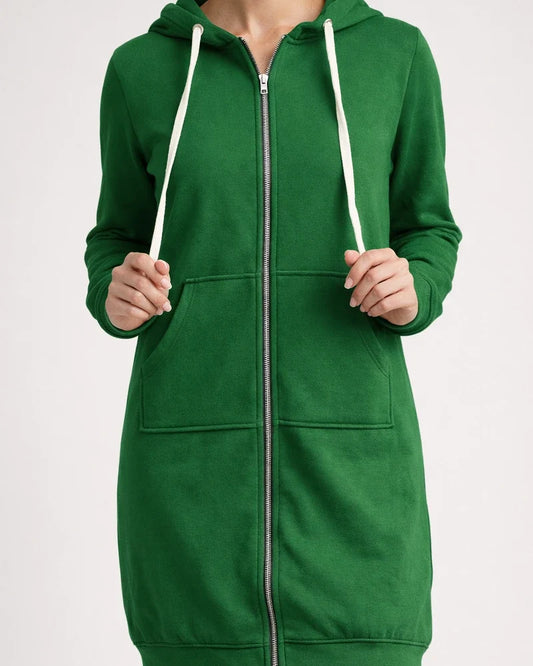 Women's Fall and Winter Sweater Large Size Loose Hooded Medium-length Jacket Plus Size Solid Color Jacket | JRSEE:3ca5c951-7683-4fb1-846b-782ee1e92ced