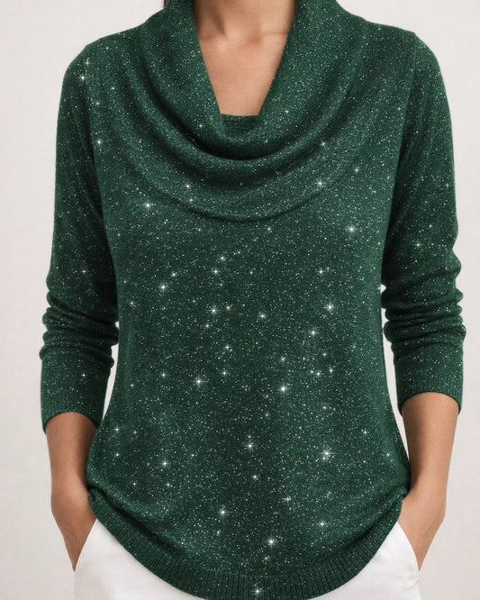 Women's Fall/Winter New Arrival Solid Color Long Sleeve Top Sweater Shiny Sweater | JRSEE:4accfd80-4057-472a-9016-0f2b32e8c3d1