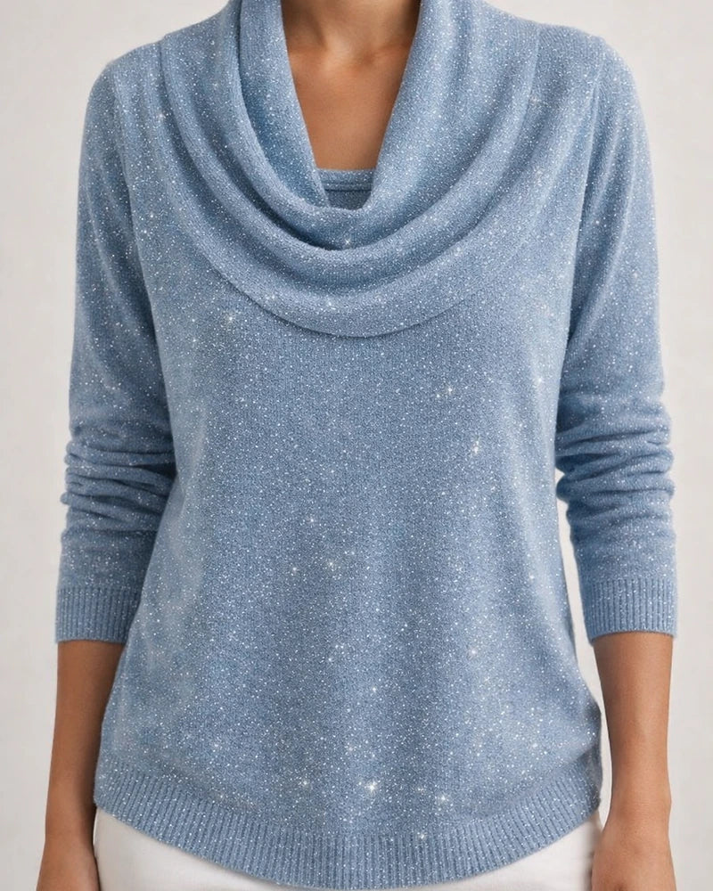 Women's Fall/Winter New Arrival Solid Color Long Sleeve Top Sweater Shiny Sweater | JRSEE:6837d71f-8247-49bb-9962-ef43001ff37e