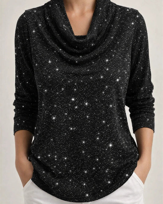 Women's Fall/Winter New Arrival Solid Color Long Sleeve Top Sweater Shiny Sweater | JRSEE:1ceb3d72-9c43-4771-b618-dd4da1cb2b57
