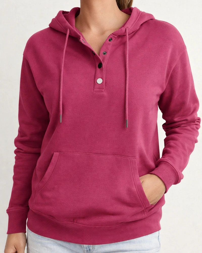 Women's Fashion Ladies Temperament Elegant Commuter Solid Color Pullover Hooded Drawstring Insert Pockets Sweater | JRSEE:a97c1068-c351-4a76-9b4c-7bebf3421c45