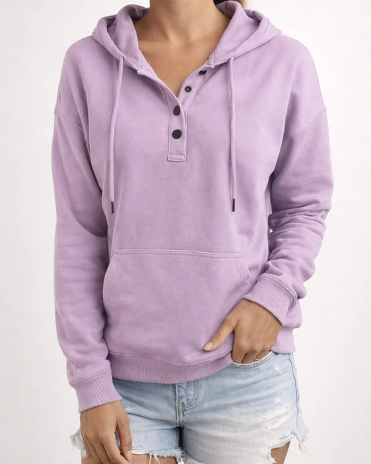 Women's Fashion Ladies Temperament Elegant Commuter Solid Color Pullover Hooded Drawstring Insert Pockets Sweater | JRSEE:c3c4ce92-c68e-48c5-97f8-27d985f2436d