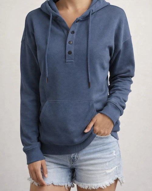 Women's Fashion Ladies Temperament Elegant Commuter Solid Color Pullover Hooded Drawstring Insert Pockets Sweater | JRSEE:3a8cda7b-0cde-4605-86ea-8b7f8e6abc22